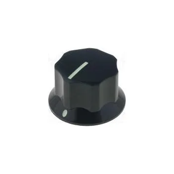 Knoflík Knoflík s ukazatelem bakelit Pr.hříd 6mm Ø21x15mm černá