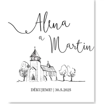 Party nádobí Personal Visačka na dárek - Sketch Zvolte množství: od 41 ks a víc