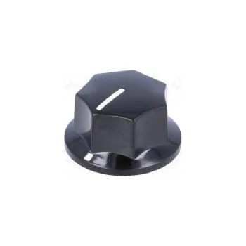 Knoflík Knoflík s ukazatelem bakelit Pr.hříd 6mm Ø27,2x17,5mm černá