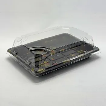 Jednorázové nádobí Wepack Plastová miska na Sushi s víčkem 165x115x55mm - 8 bal x 50 ks