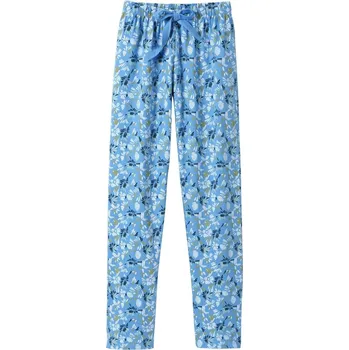 Dámské pyžamo Pyžamové kalhoty s potiskem okvětních lístků modrá/režná 50