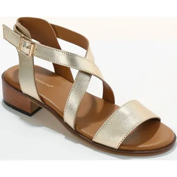 Dámské sandále Sandály s překříženými pásky z kůže LWG zlatá 38