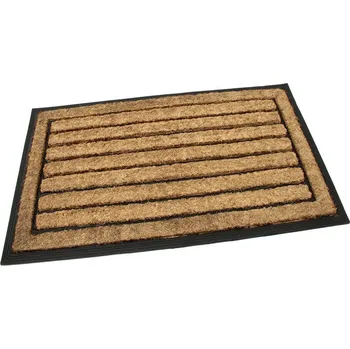 Rohožka Kokosová čisticí venkovní vstupní rohož FLOMA Rectangle - Stripes - délka 45 cm, šířka 75 , 89897034