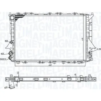 Chladič motoru Chladič, chlazení motoru MAGNETI MARELLI 350213189900
