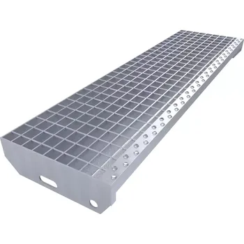 Schodiště Kovový pozinkovaný protiskluzový schodišťový stupeň (30/2, 34/38) FLOMA SteelStep - 100 x , 00060090