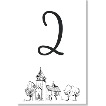 Party nádobí Personal Číslo stolu - Sketch Zvolte množství: od 11 ks do 30 ks