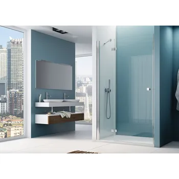 Sprchové dveře AN13 - dveře levé s pevnou stěnou v rovině 90 cm, profil aluchrom AN13G09005007