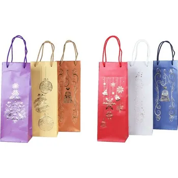 Dárková taška Taška dárková na láhev vánoční - ražba