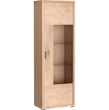 Komoda Vitrína 1D JORDAN dub krémový