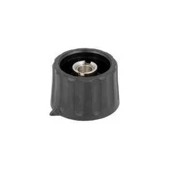 Knoflík Knoflík s ukazatelem plast Pr.hříd 6mm Ø28x18,5mm černá