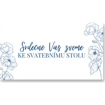 Tiskopis Personal Kartička ke stolu - Modrotisk Zvolte množství: od 31 ks do 60 ks