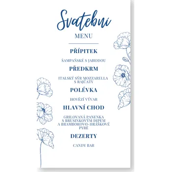 Party nádobí Personal Menu - Modrotisk Zvolte množství: od 11 ks do 30 ks