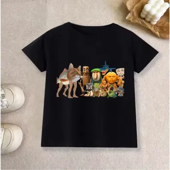 Dívčí tričko Italian Brainrot Dětské tričko s motivem „Italian Brainrot“ - černé Motiv: SHJ70, Velikost: 120