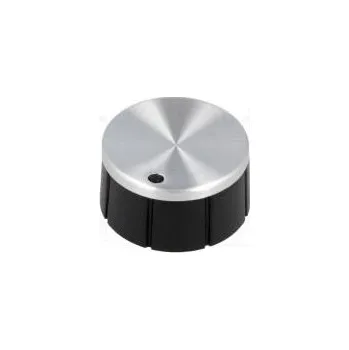 Knoflík Knoflík s ukazatelem hliník,termoplast Pr.hříd 6mm černá
