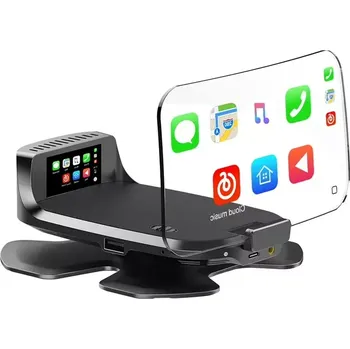 Monitor do auta HEAD UP DISPLEJ se zobrazením CarPlay + Android Auto, reflexní deska