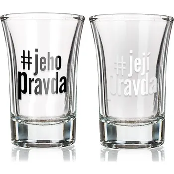Žertovný předmět Panáky pro pár Jeho pravda a Její pravda
