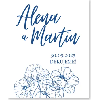 Party nádobí Personal Visačka na darček - Modrotisk Zvolte množství: od 41 ks a víc