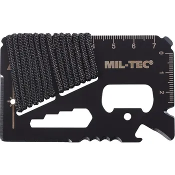 Vybavení pro přežití Survival multifunkční karta s paracordem a pouzdrem