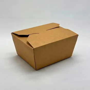 Jednorázové nádobí Wepack Krabice papírová hnědá na jídlo 800ml - 8 bal x 25 ks
