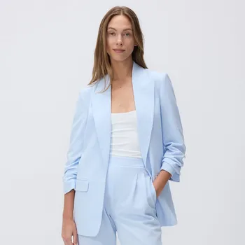 Dámské sako Reserved - Blejzr s nabíranými rukávy - bleděmodrá - 7788B-05X - 7788B-05X-M