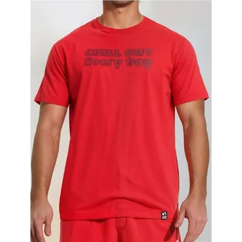 Sinsay - Tričko s nápisem - červená - 7323F-33X - 7323F-33X-XXL