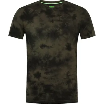 Rybářské oblečení Korda Tričko Tie Dye Tee Dark Olive - L