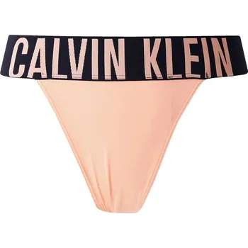 Kalhotky Dámské kalhotky CALVIN KLEIN-HIGH LEG THONG-Papaya Punch Oranžová XS