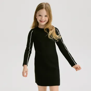 Dětská móda Reserved - Žerzejové šaty - černý - 603BF-99X - 603BF-99X-122