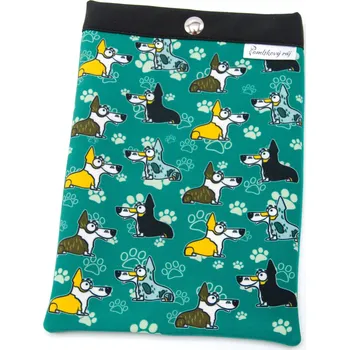 Obal na doklad Pamlskový Ráj Obal na očkovací průkaz psa – welsh corgi Barva: petrolejová