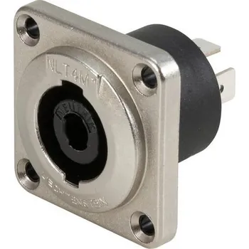 Neutrik speakon 4 pólový NLT4MPXX, zásuvka na zabudování, 4-pólová