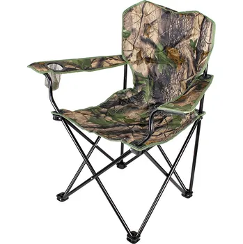 Jídelní židle Rybářská židle s opěrkou na ruce 3D Realtree (kempová židle)