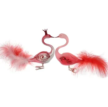 Vánoční ozdoba Koulier Labutí pár červeno bílý