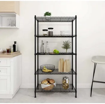 Dílenský regál vidaXL Úložný regál 5 polic 90 x 35 x 180 cm černý 250 kg