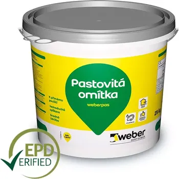 Omítka WEBER silikon zrnitý weberpas zrnitý 1,0 mm 25 kg OP 310 Z