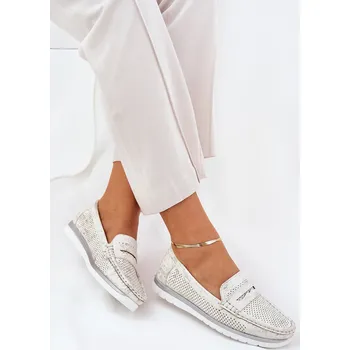 Dámské mokasíny Dámské Mokasíny Z Eko Kůže Bralithia Barva: Stříbrná, Velikost: 41