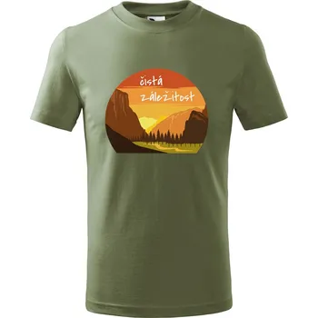 Dětská móda DOBRÝ TRIKO Dětské tričko Čistá záležitost Velikost: 134/8 let, Barva: Khaki