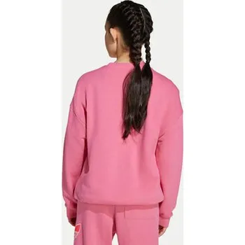 Dámská mikina adidas Mikina Trefoil JV8571 Růžová Loose Fit 12_13Y