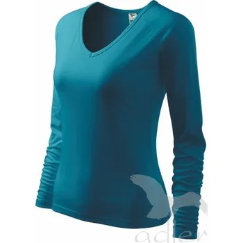 Dámská tunika MALFINI Dámské triko s dlouhým rukávem Elegance Barva: Tyrkysová tmavá, Velikost: XXL