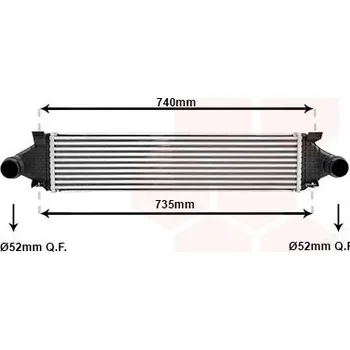 Chladič motoru intercooler 1.5 T2, 2.0 D2 [655*157*40]
