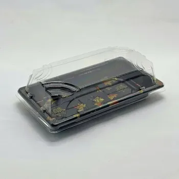 Jednorázové nádobí Wepack Plastová miska na sushi s víčkem 170x90x55mm - 12 bal x 50ks