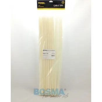 Organizace kabelů Stahovací pásky bílé - 450 x 7,6, 8764