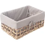 ORION Košík vodní hyacint+textil 31x21x14,5 cm šedá