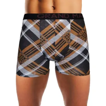 Boxerky Pánské boxerky Grand Man Barva: černo-béžová, Velikost: S/M