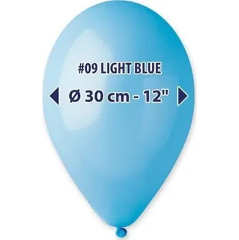 Party dekorace Balonky Gemar světle modré – 30 cm / 12" – 100 ks