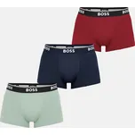 pánské boxerky BOSS - LIGHTGREEN/NAVY/RED - 3 ks - 2XL (Boss Trunk 3Pk)