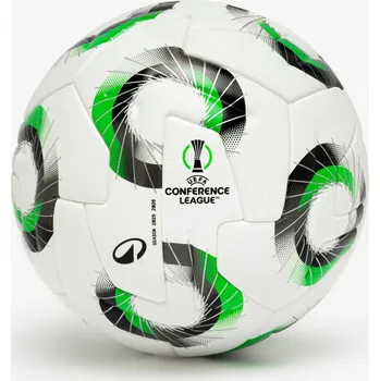 Fotbalový míč KIPSTA Replika fotbalového míče Konferenční ligy UEFA velikost 5 5 BÍLÁ|ZELENÁ
