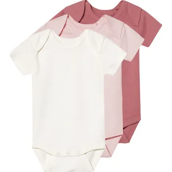Kojenecký body lupilu® Dětské body s BIO bavlnou, 3 kusy (bílá / růžová / světle růžová, 50/56)