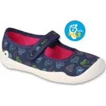 dívčí baleríny bačkory Befado s barevnými srdíčky 114Y535 velikost 32