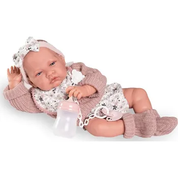 Panenka Realistické miminko holčička Lua s bryndáčkem od Antonio Juan (Recien Nacida Lúa bolitas babero )