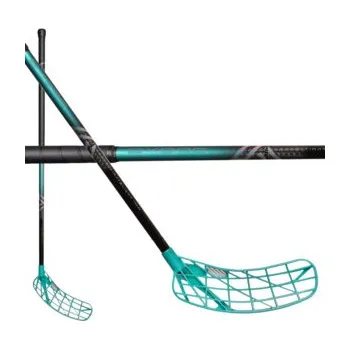 Florbalová hůl Oxdog ULTIMATELIGHT HES 29 TQ ROUND MBC Florbalová hůl černá / tyrkysová, Pravá (pravá ruka dole), 92cm (=102cm)